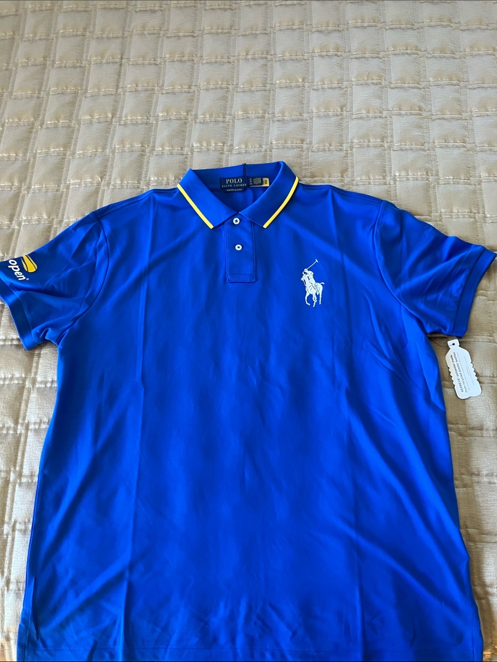 Polo by Ralph Lauren Royal Blue Polo with Yellow-Trim Collar